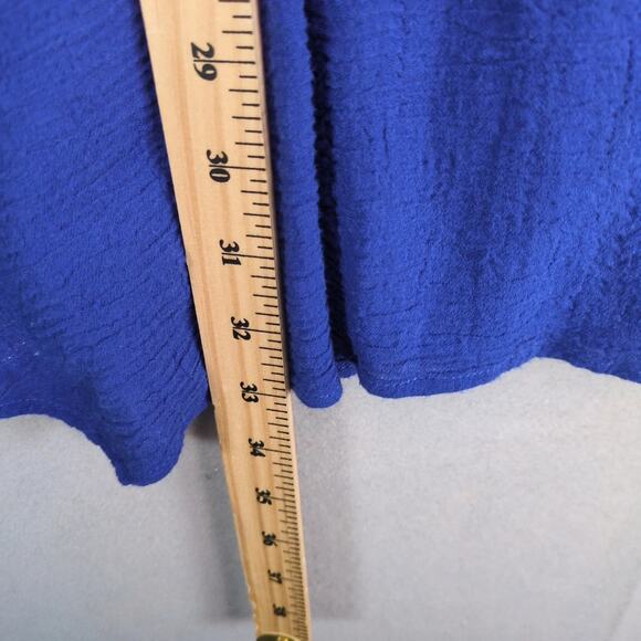 Soft Surroundings Cotton Gauze A-Line Dress Sz PXS Periwinkle Blue V-Neck Casual - Picture 4 of 10